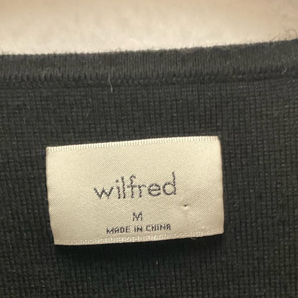 Wilfred Black Ribbed Button-Closure Cardigan - image 5